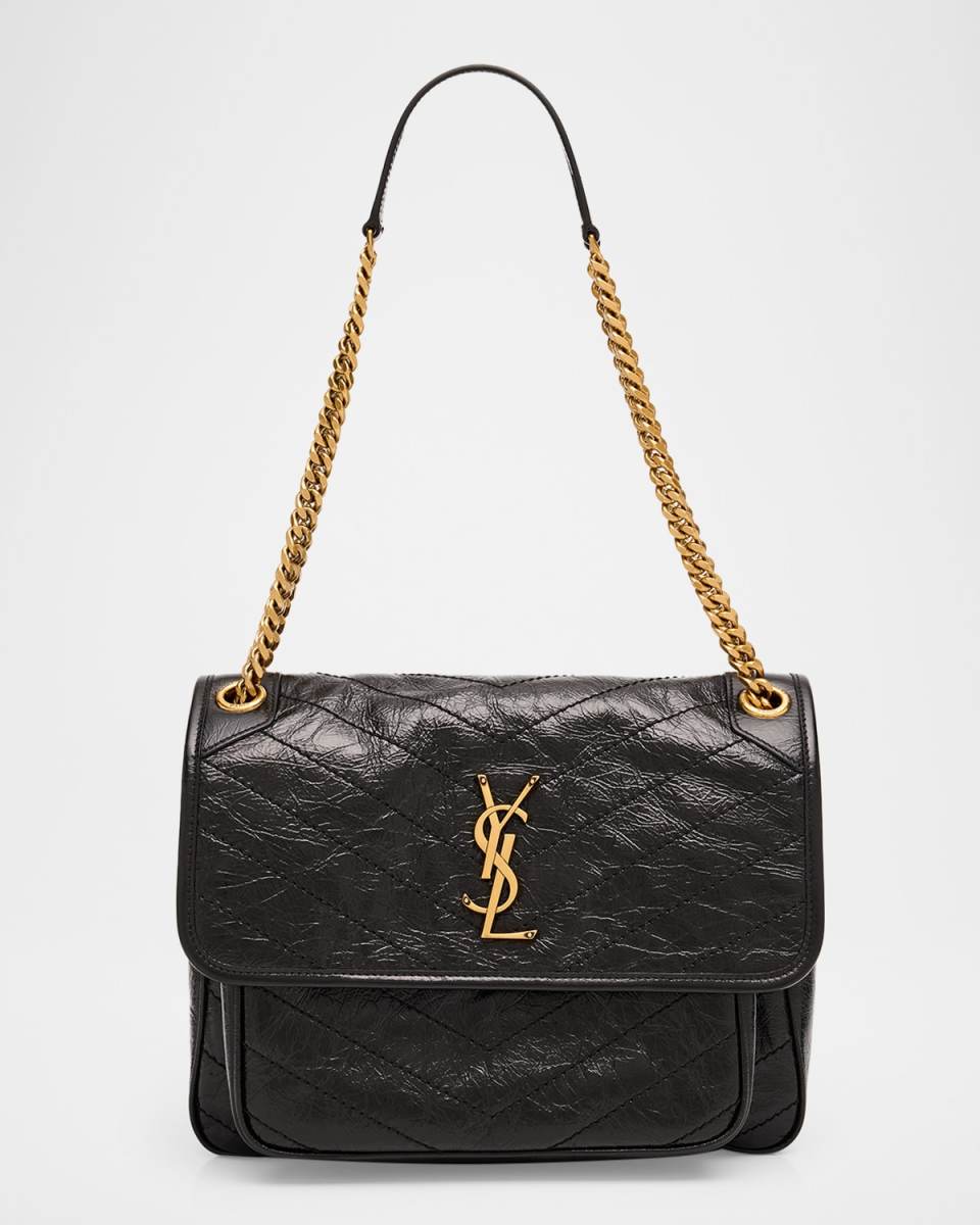 Niki Medium YSL Shoulder Bag in Vintage Leather